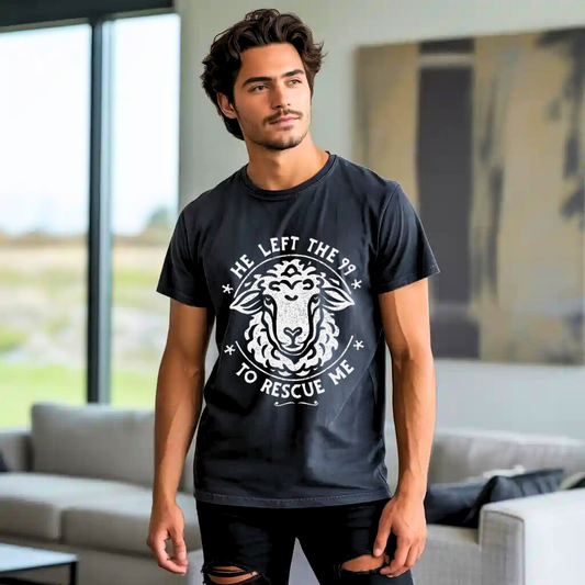 He Left the 99 - Christian T-Shirt
