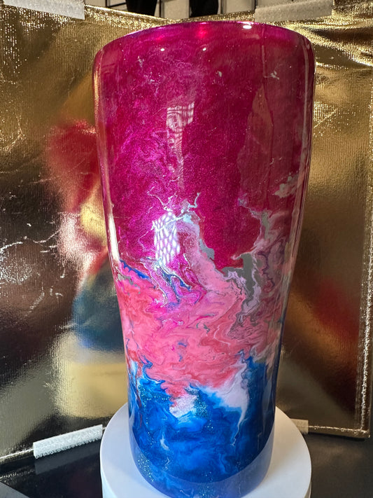 30 oz Modern Curve Tumbler - pinks&silver