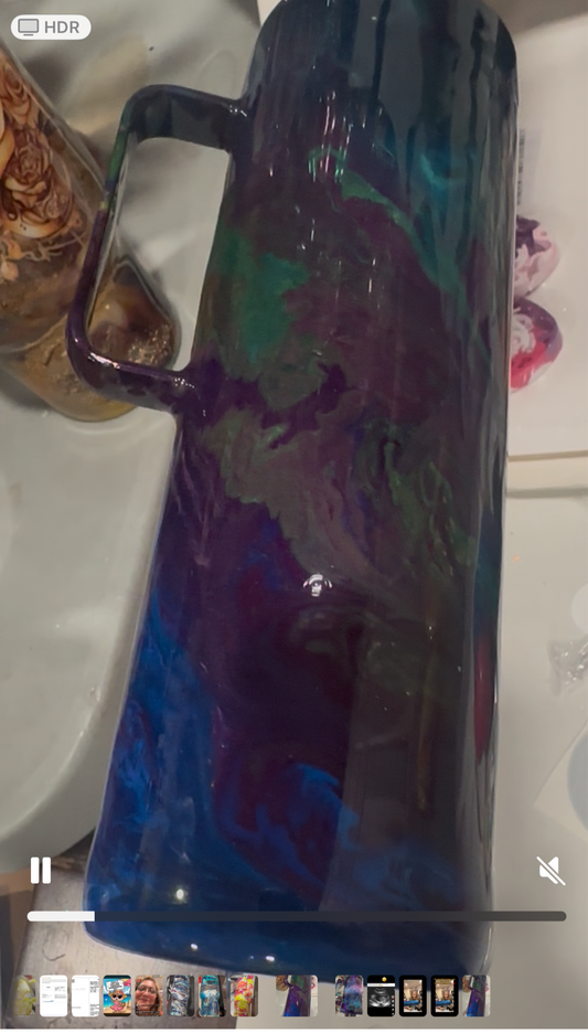 30 oz Tumbler with handle - Galaxy