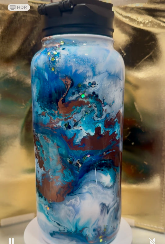 32 oz Hydro Hot or Cold Tumbler “Blue Delight”