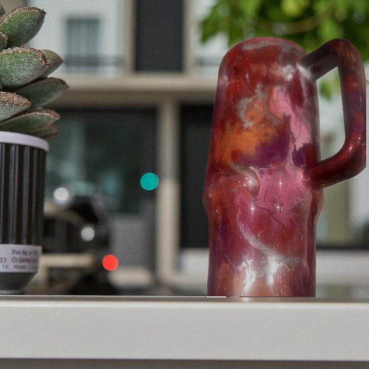 40 OZ Tumbler with handle “Pink Heart”