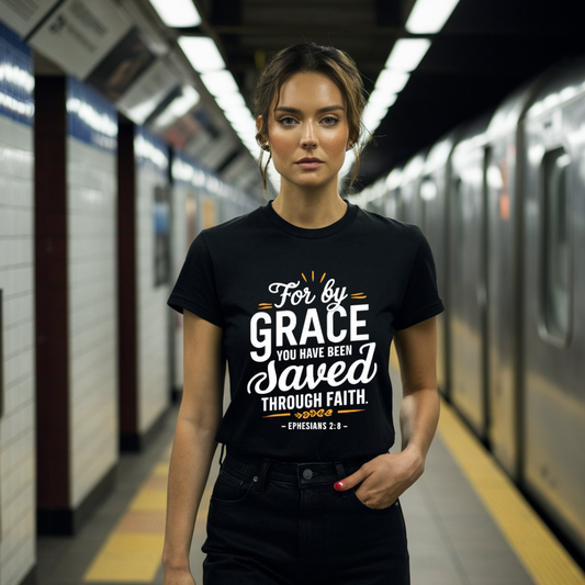 Saved by Grace - Christian T-Shirt