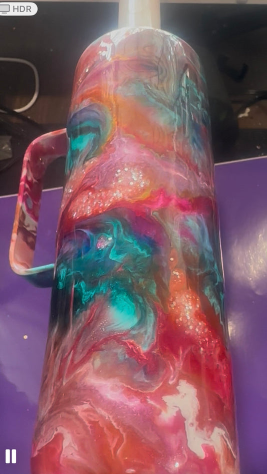 30 oz Tumbler with handle - Summer vibes