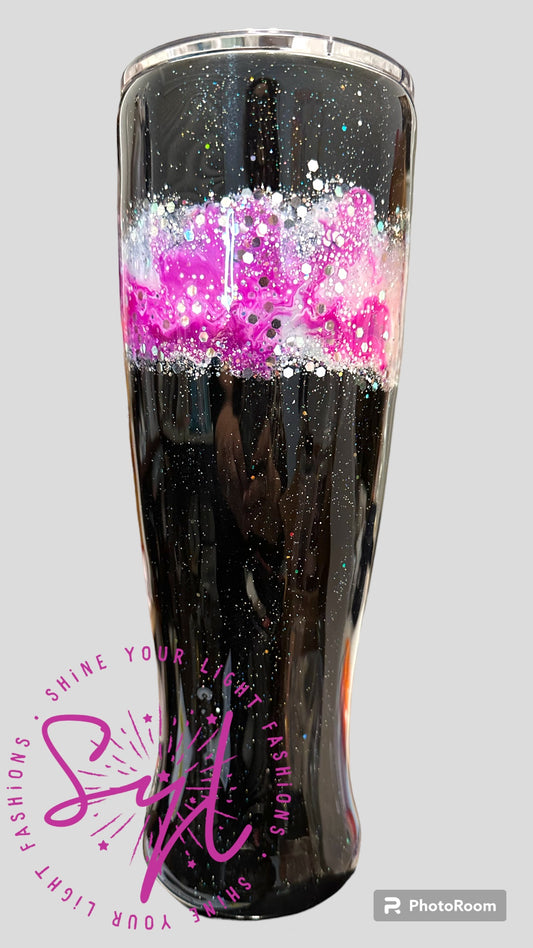 30 oz Black Pilsner Tumbler – Chic & Stylish