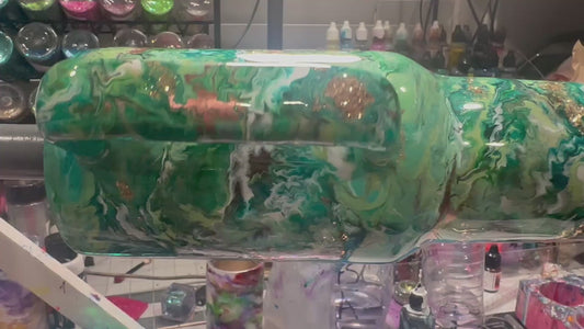 40 OZ Tumbler with handle greenfield