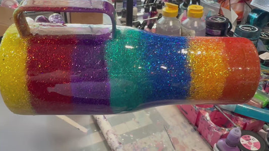40 OZ Tumbler with handle “Remember the Rainbow”