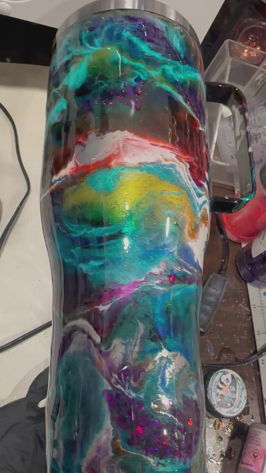 40 OZ Tumbler with handle “Sky Beauty”