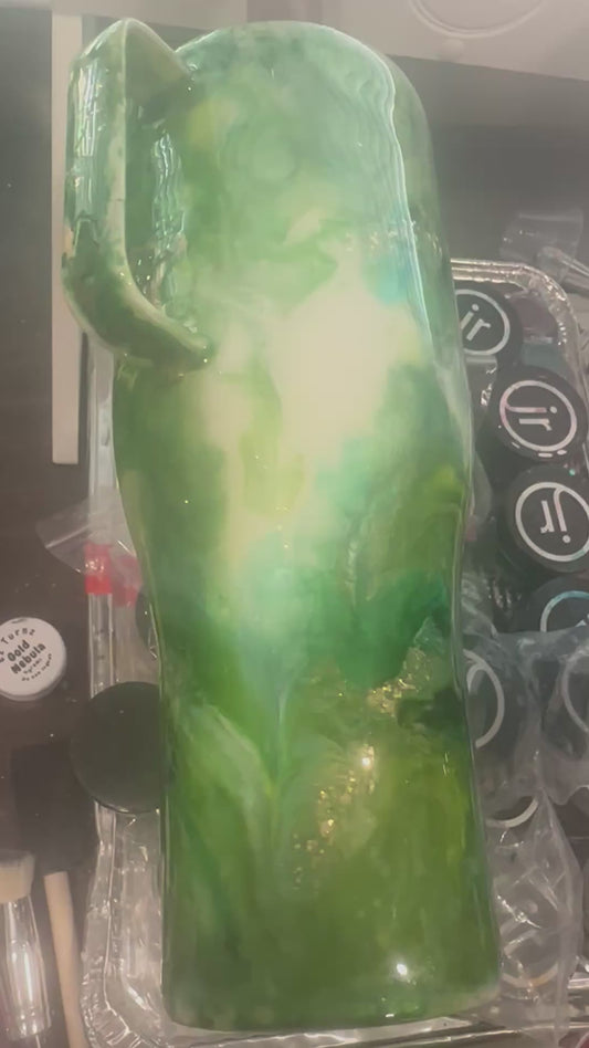 40 OZ Tumbler with handle “Garden of Promise”