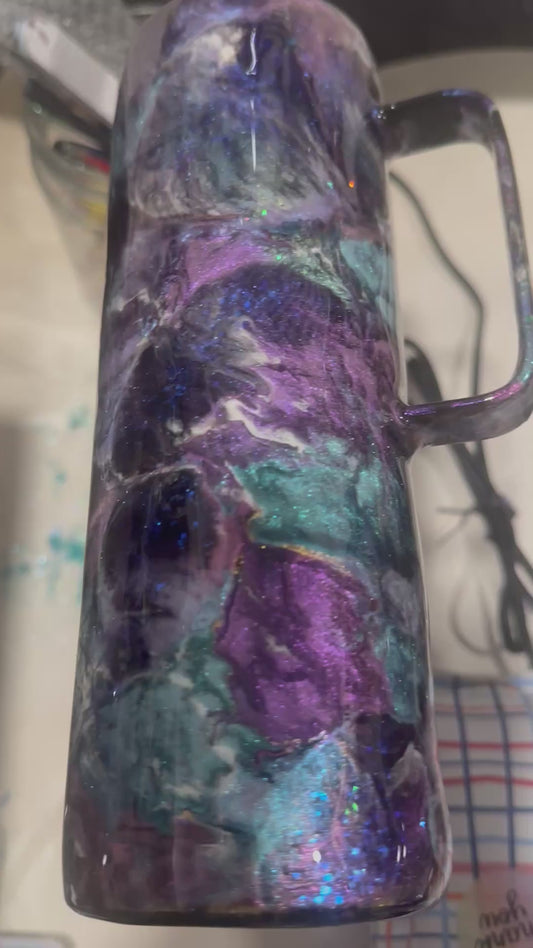 20 oz Tumbler with handle – “AbaloneBeauty”