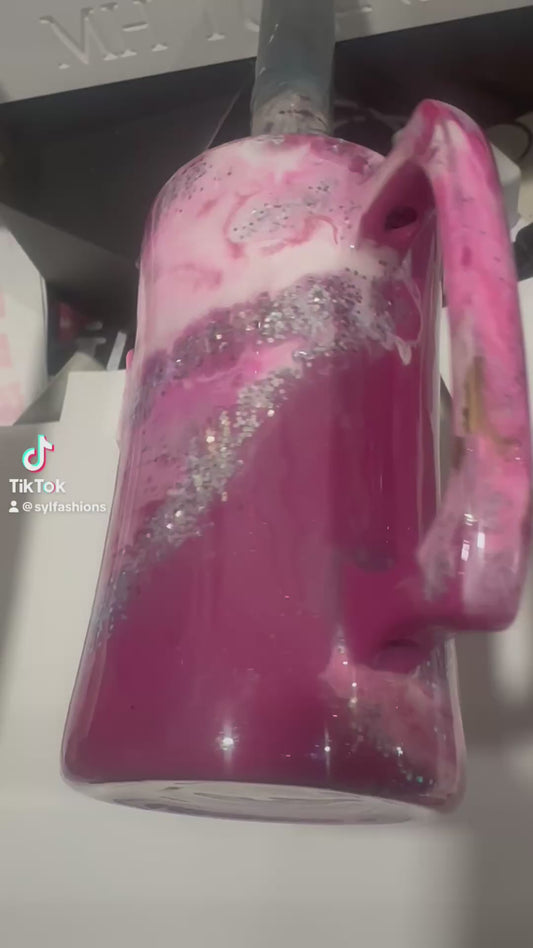 20 oz Coffee Mug – Pink Cross